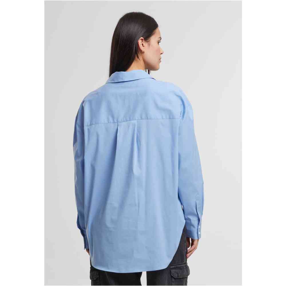 Urban Classics - Oversized Cotton Bluse - Blau